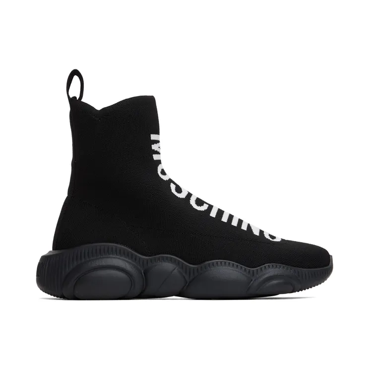 Moschino Black Teddy Sock Sneakers (MA15093G0FMT000A)
