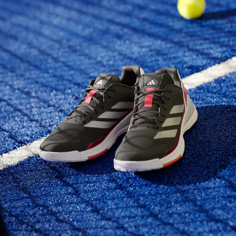 Adidas Crazyquick Padel Core Black / Silver Metallic / Lucid Red (JP9591)