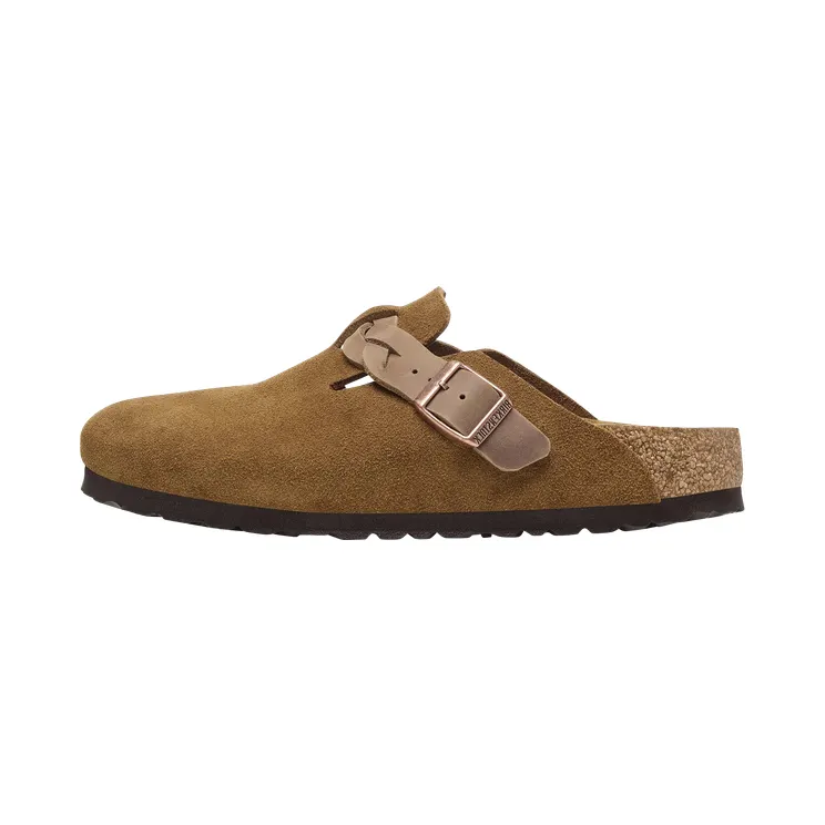 Birkenstock Boston Braided Suede Leather “Mink Suede-Narrow Fit” (1026713)