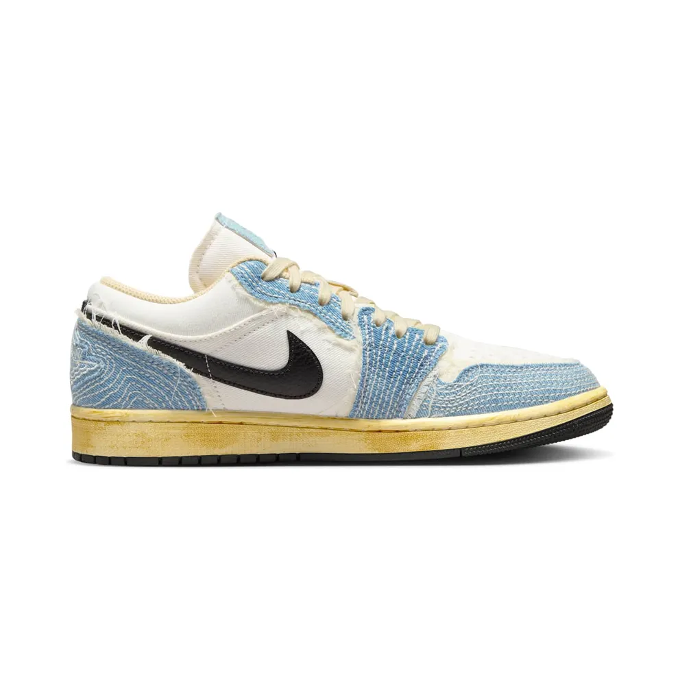 Air Jordan 1 Low SE Ashen Slate/Pale Ivory/Sesame/Black “Denim” (FN7670-493)