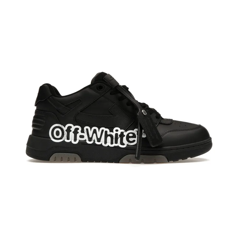 OFF-WHITE Out Of Office OOO Low Tops “Off-White” Black White (OMIA189S22LEA0041001)