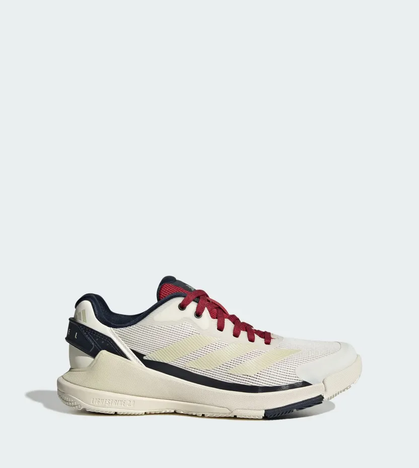 Adidas Crazyquick Lightstrike Padelschoenen Chalk White / Ice Gold Met. / Team Victory Red (KJ3653)