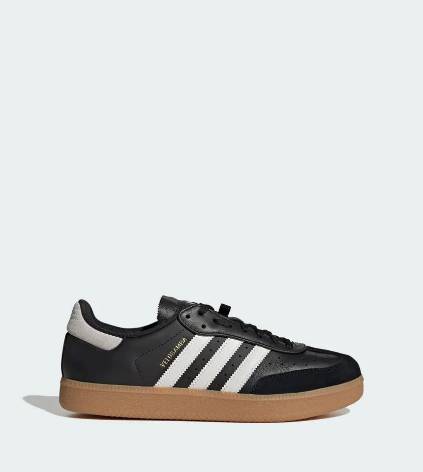 Adidas Velosamba Leren Core Black / Cloud White / Gold Metallic (JQ9177)