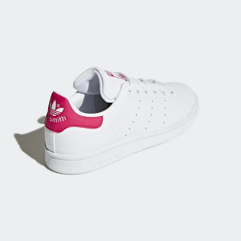 adidas Stan Smith White Pink (Youth) Running White Ftw/Running White/Pink Buzz (B32703)