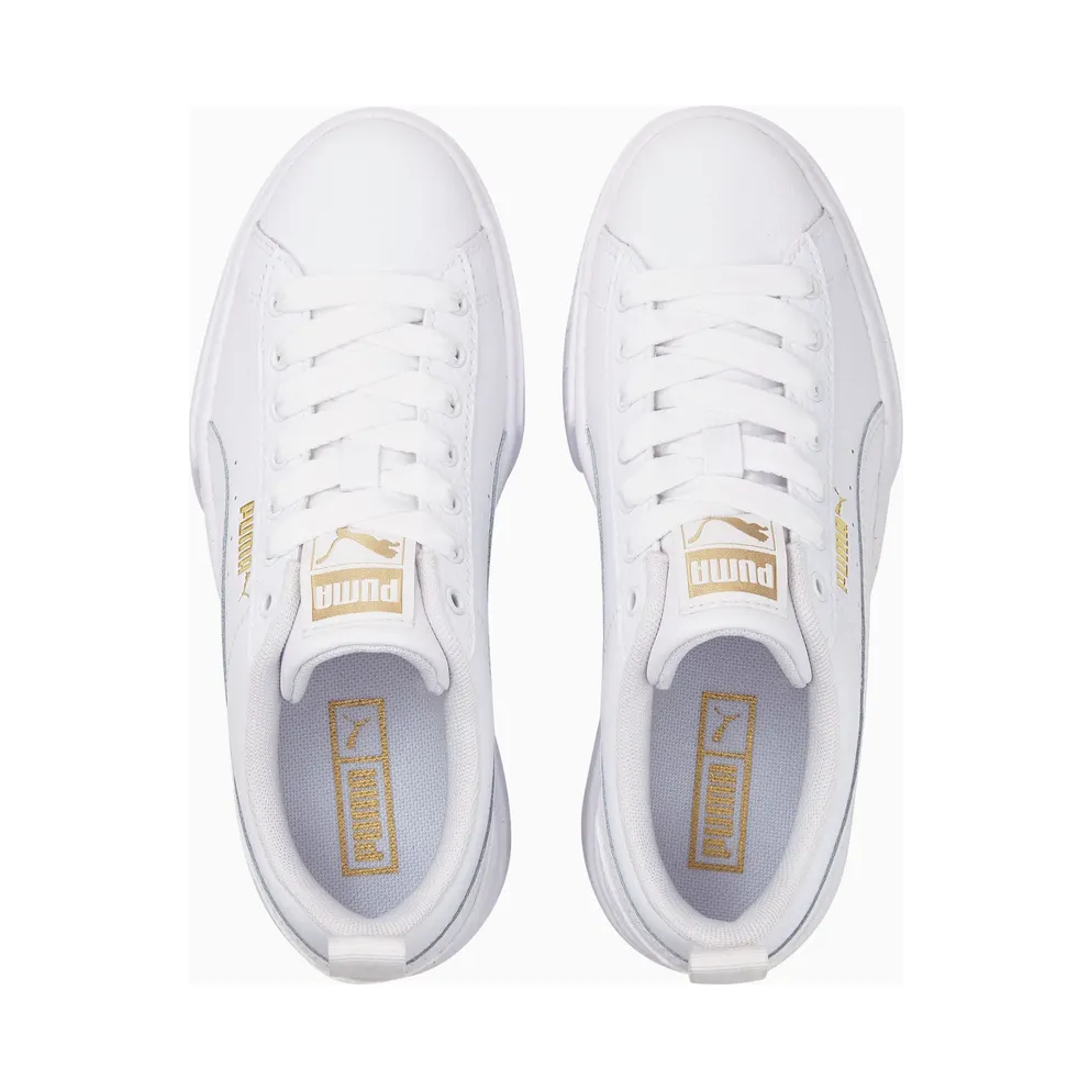 PUMA Mayze Leather Youth White/Gold (384527-01)