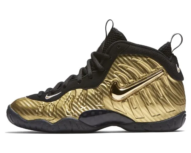 Nike LITTLE POSITE Pro (GS) METALLIC GOLD/Black-Black-White (644792-701)