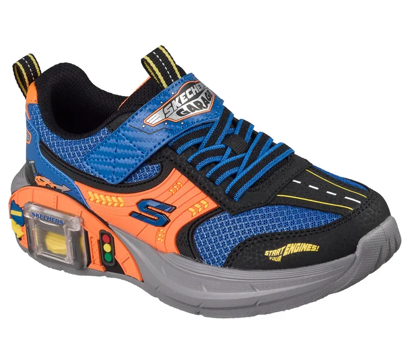 Skechers Garage Sneaker Black/Blue/Orange
