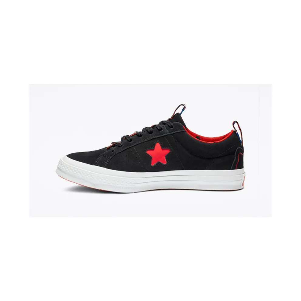 Converse One Star Ox Hello Kitty Black (W) Black/Fiery Red-White (163904C)