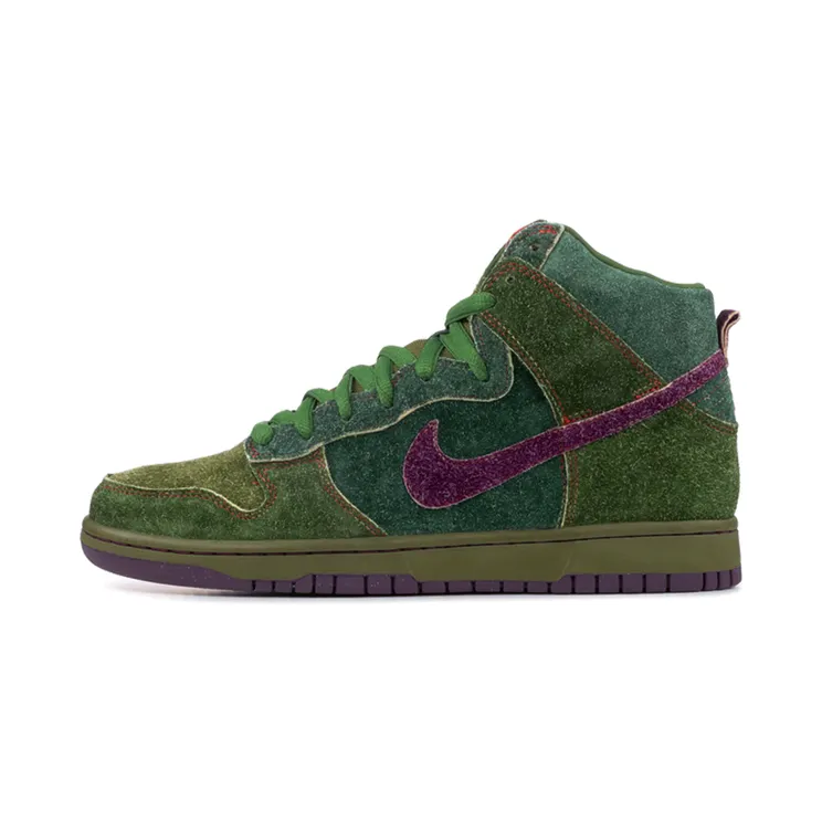 Nike Dunk High Premium SB ‘Skunk’ black/forest/vintage purple pilgrim (313171-300)