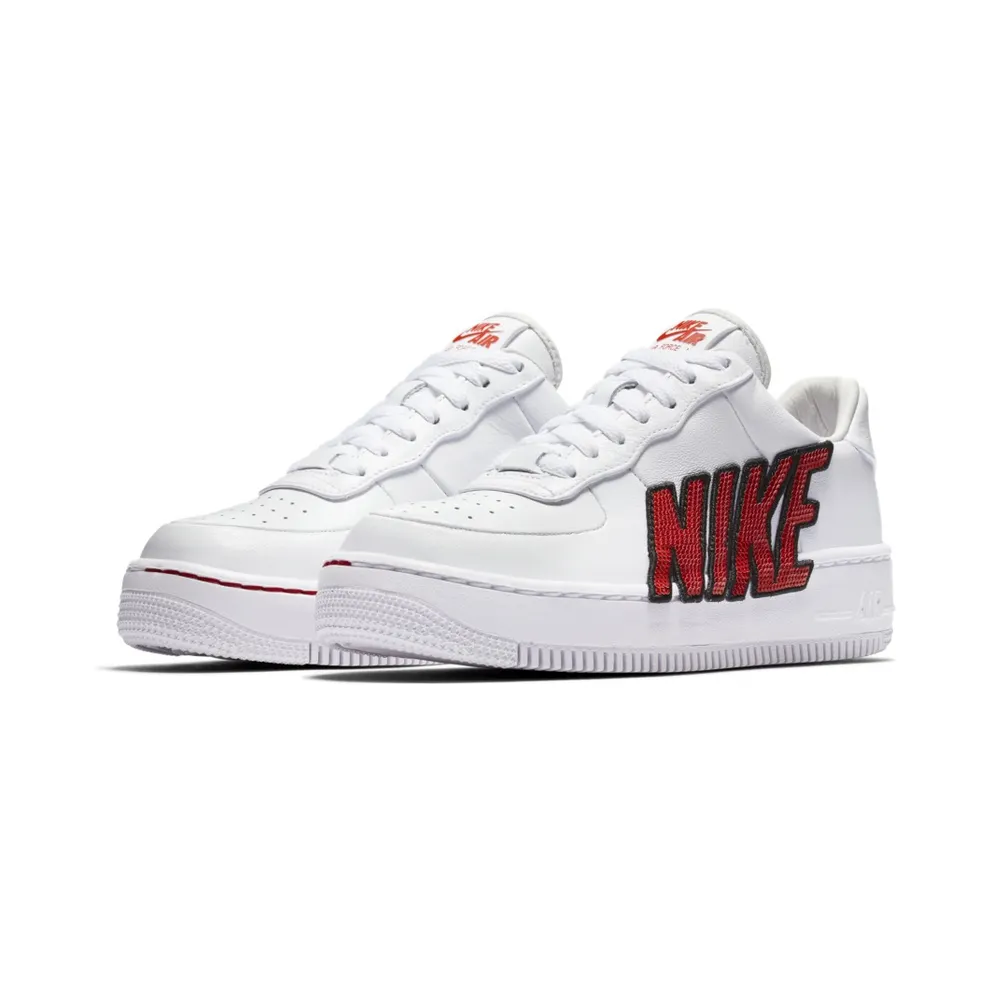 Nike Air Force 1 Upstep Force Is Female White (W) White/White-Black-Habanero Red (898421-101)