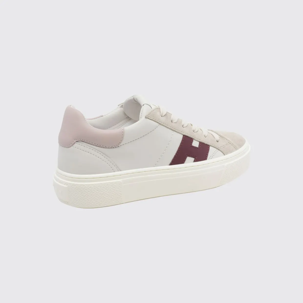 Hogan Crosswind Platform Sneakers in Smooth and Suede Calfskin White (HXW7050GB00UHC0R2C) (2)