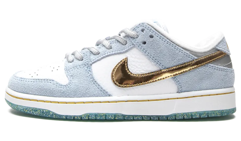 Nike Sean Cliver x Dunk Low SB PS ‘Holiday Special’ White/Psychic Blue/Metallic Gold (DJ2519-400)
