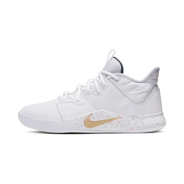 Nike PG 3 “White / Midnight Navy / University Red / Metallic Gold” (AO2607-100)