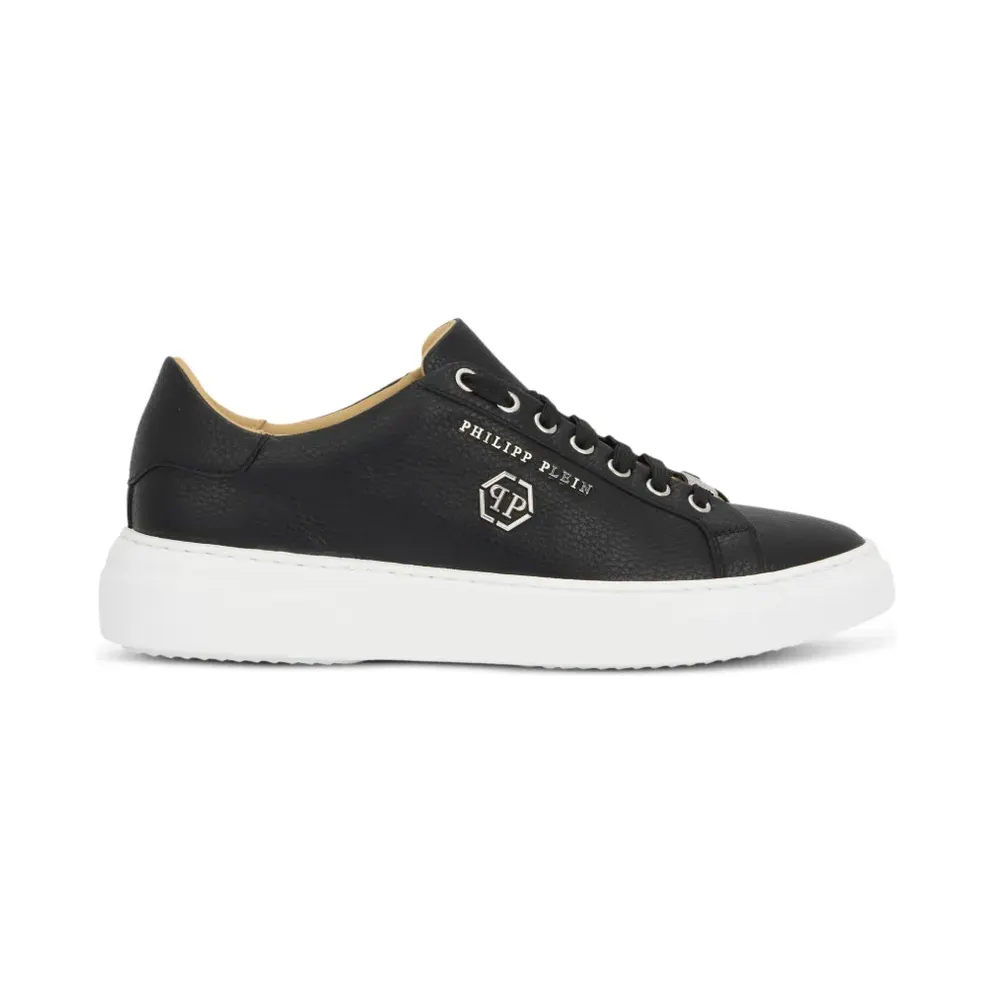 Philipp Plein Hexagon leren low-top – Black (UAFSUSC1085PLE010N)