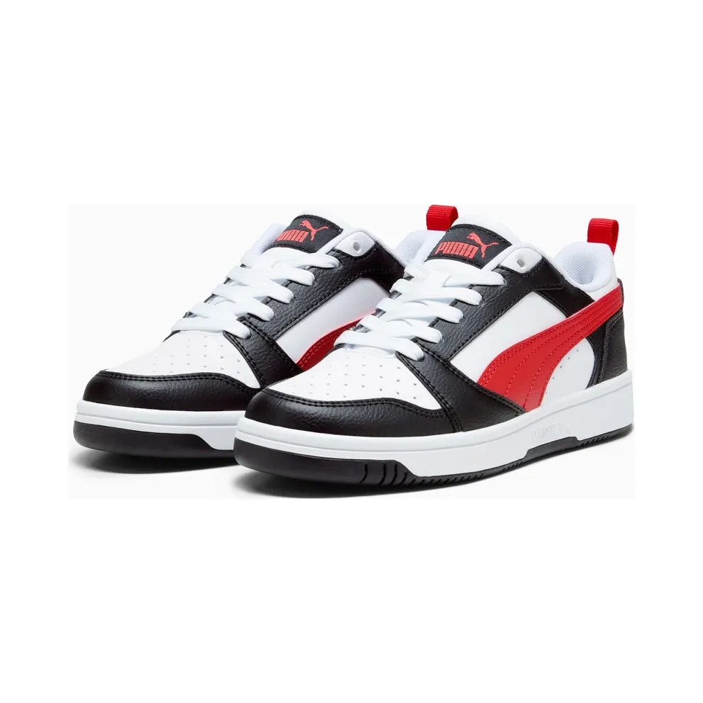 Puma Rebound V6 Lo White/Black/Red (393833-04)