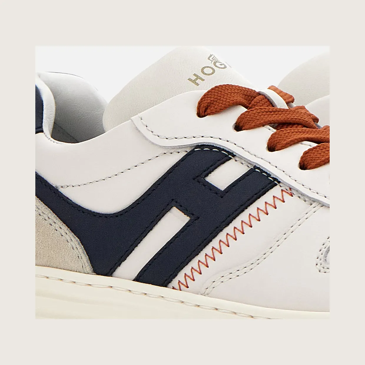 Sneakers Hogan H630 White Blue Orange (HXW6300EU50ODZ743L) (5)