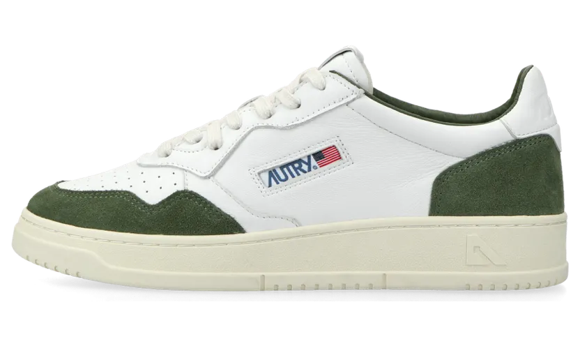 Autry Medalist Low (goat / suede white / milit) – AULMGS40
