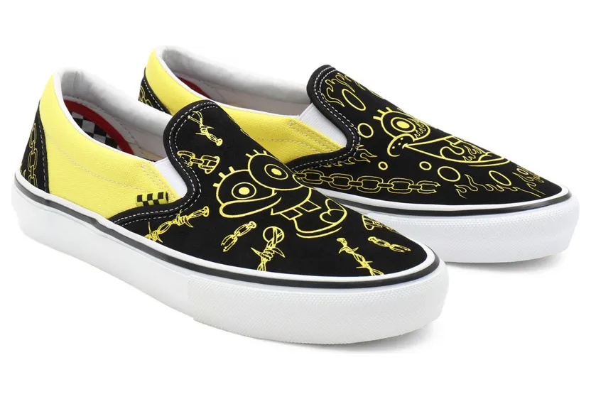 VANS Mike Gigliotti For Vans X Spongebob Skate Slip-on Schoenen Zwart (VN0A5FCAZAU)