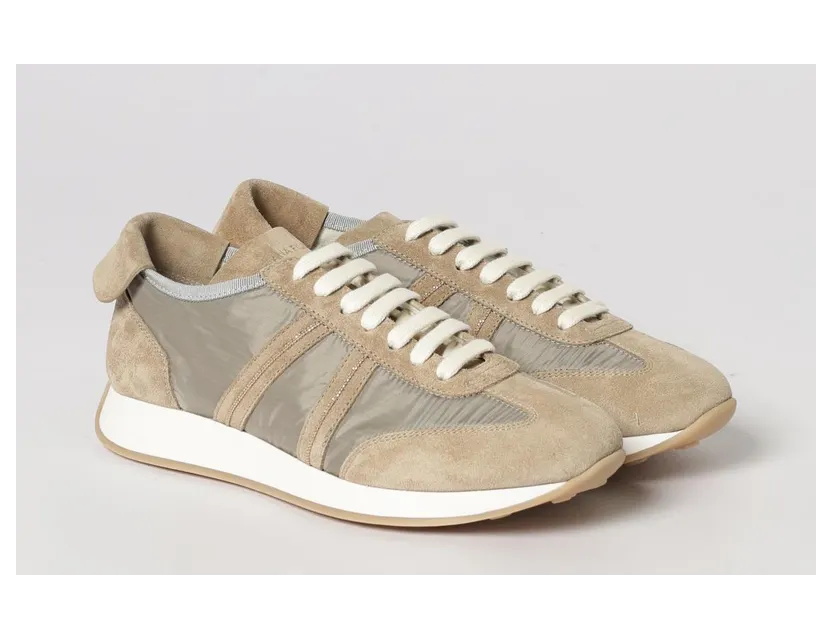 Fabiana Filippi Nylon and Suede Sneakers Grey (ASD266A804M030VR1)