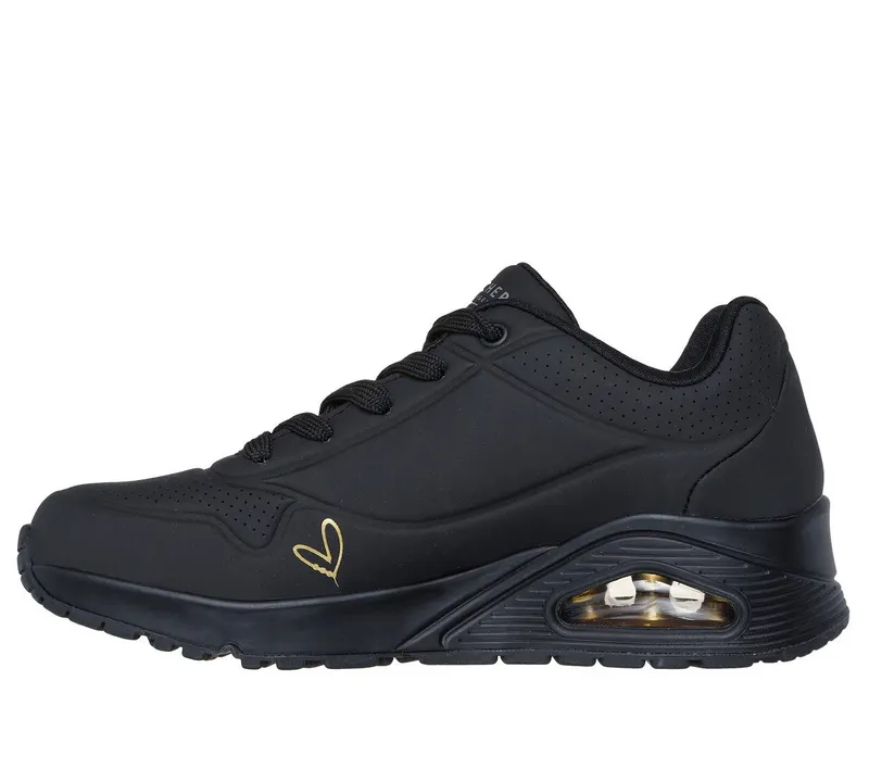Skechers JGoldcrown: UNO – Golden Heart Sneaker Black/Gold