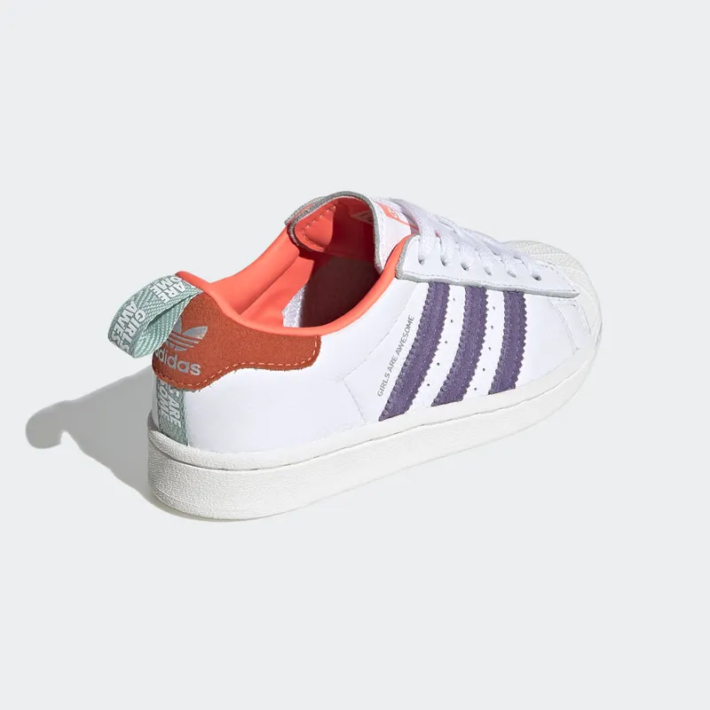 adidas  Superstar Girls Are Awesome (PS) Cloud White/Icey Pink/Signal Coral (FW8112)