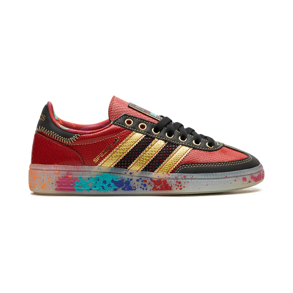 Adidas Handball Spezial “S.E.E.D. – Scarlet Gold Paint Splatter” (ID8617)