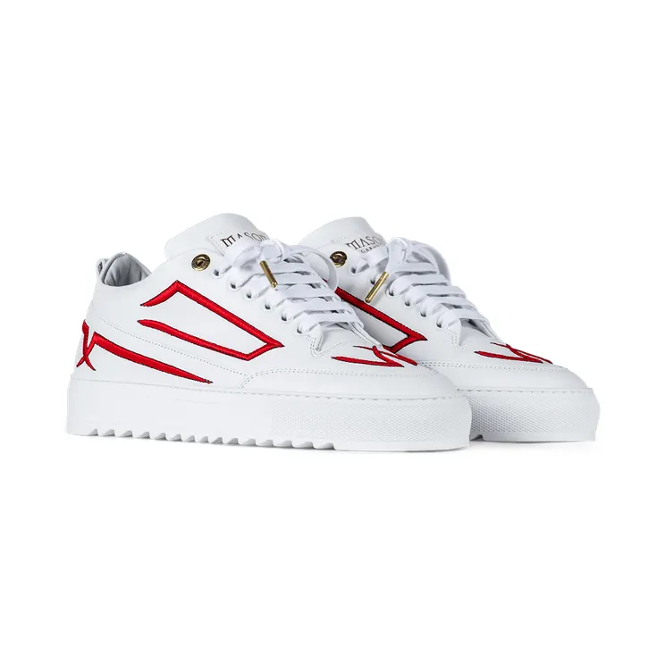 Mason Garments Torino Leather / Embroidery White (FW20-26A)