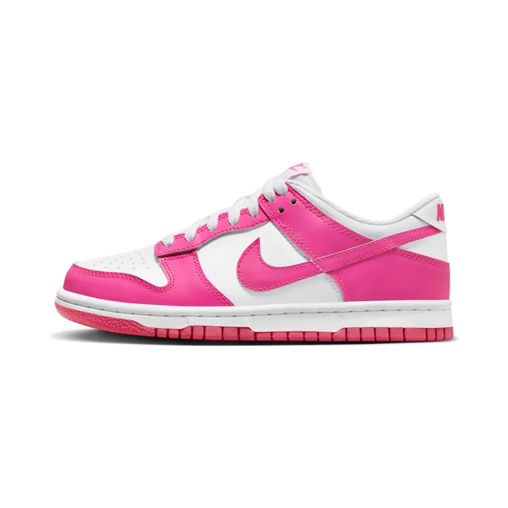 Nike Dunk Low Laser Fuchsia White (GS) (FB9109-102)