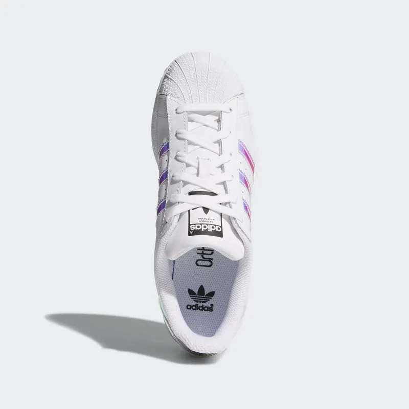adidas Superstar White Iridescent (Youth) White/White/Silver Metallic (AQ6278)