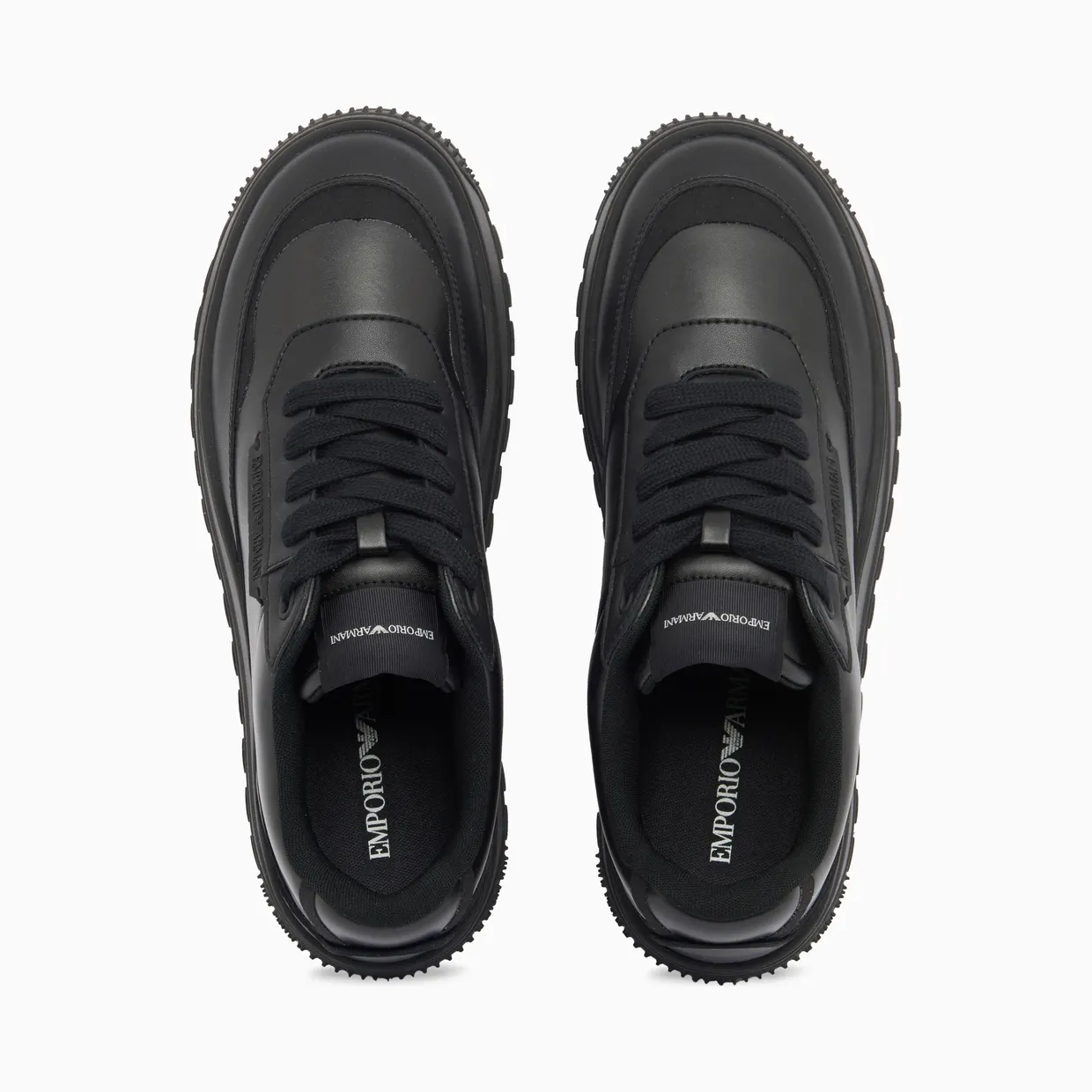 Armani Lace-Up Sneakers With A Textured Rubber Sole (EM006510-AF27353-UC001) (3)