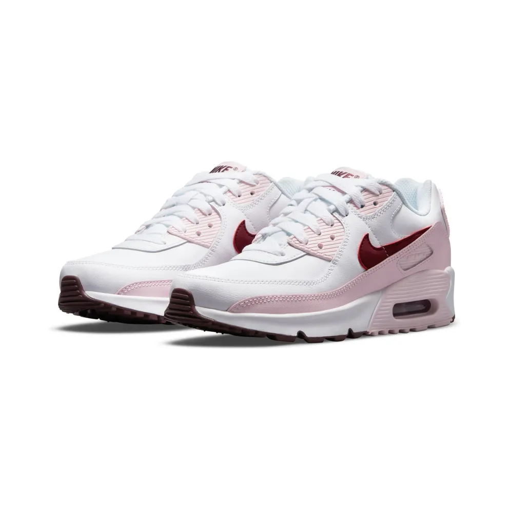 Nike air Max 90 Leather GS “White / Pink Foam / Dark Beetroot” (CD6864-114)