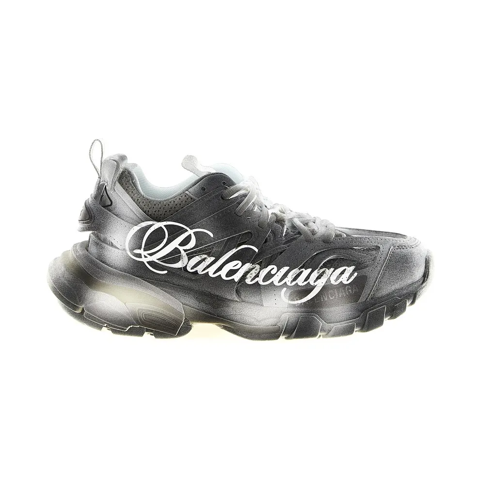 Balenciaga Track Stencil Logo “Silver” (542436WTKIS1090)