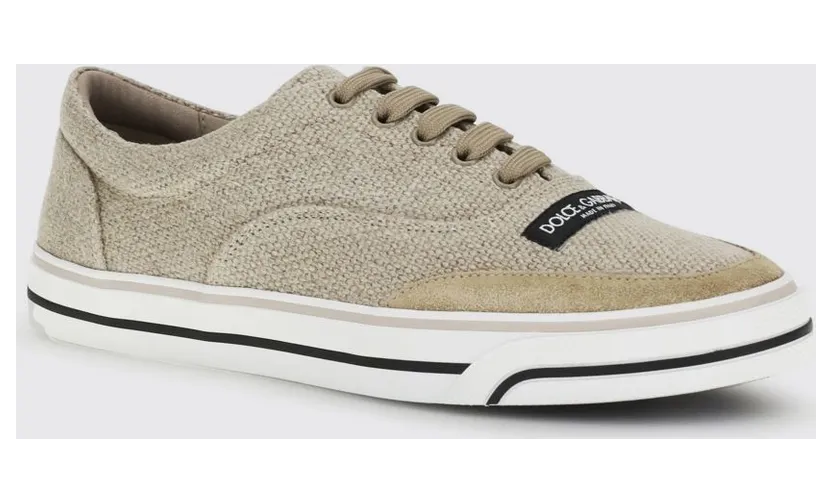 Dolce & Gabbana DG Sailing Sneakers In Linen Canvas Beige (CS2399A03538S727)