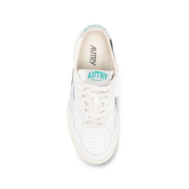Autry Medalist Panelled Leather “White” (AULW HJ01)