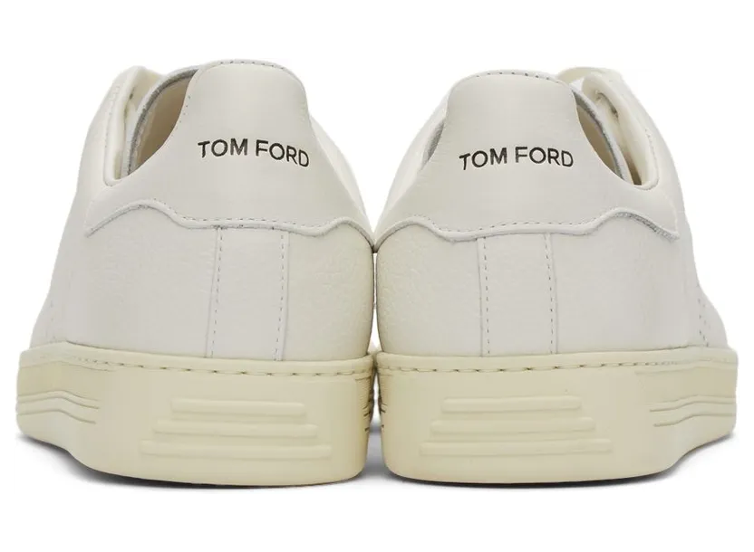 TOM FORD Black Grained Leather Warwick Sneakers (*J1045T-DAP) (4)
