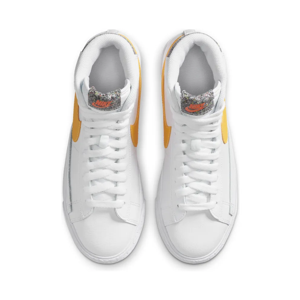 Nike Blazer Mid Grind White University Gold (GS) White/Total Orange-Laser Orange (DB2606-100)