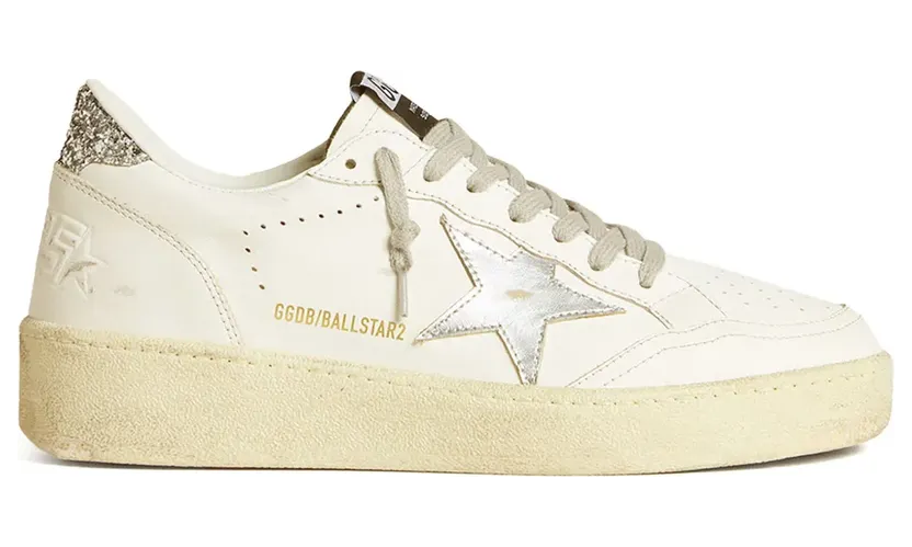 Golden Goose White/silver/platinum glitter Ball Star sneakers GWF00804F006966/T_GOLDE-80185_500-41