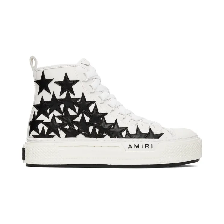 AMIRI White Stars Court High-Top Sneakers (PF22MFS011-111)