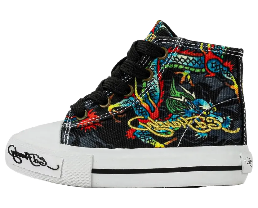 Ed Hardy Dragon Tattoo High Top TD “Black / White” (EH04066003)