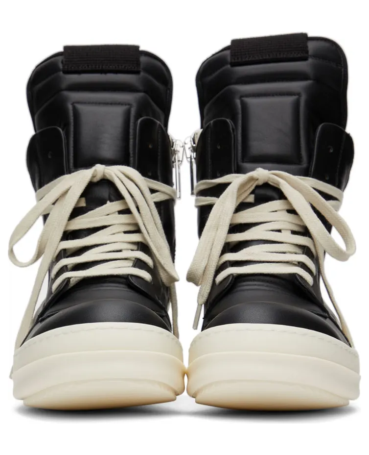 Rick Owens Off-White Geobasket High-Top Sneakers (RU01B1894 LPO) (2)
