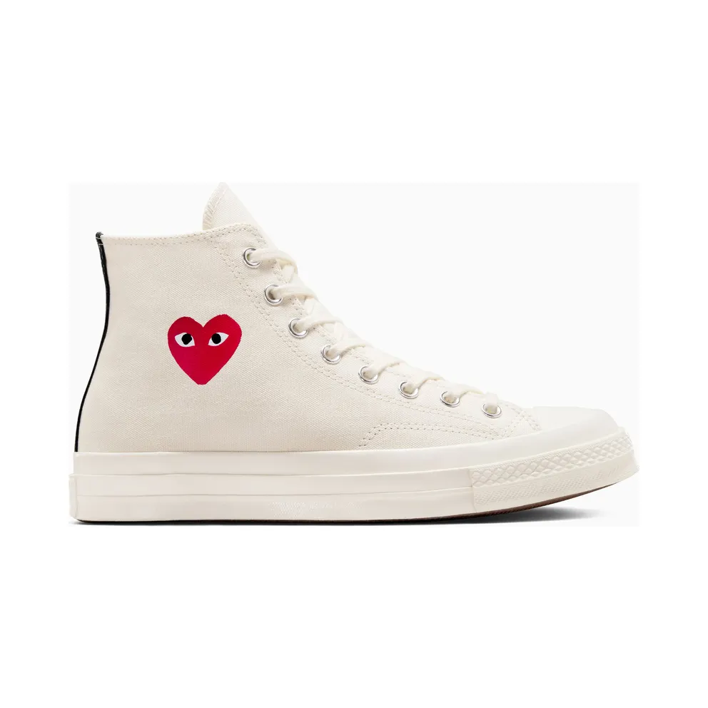 Converse Converse x PLAY Comme des Garçons Single Heart Chuck 70 White Black/ Red (A08800C)