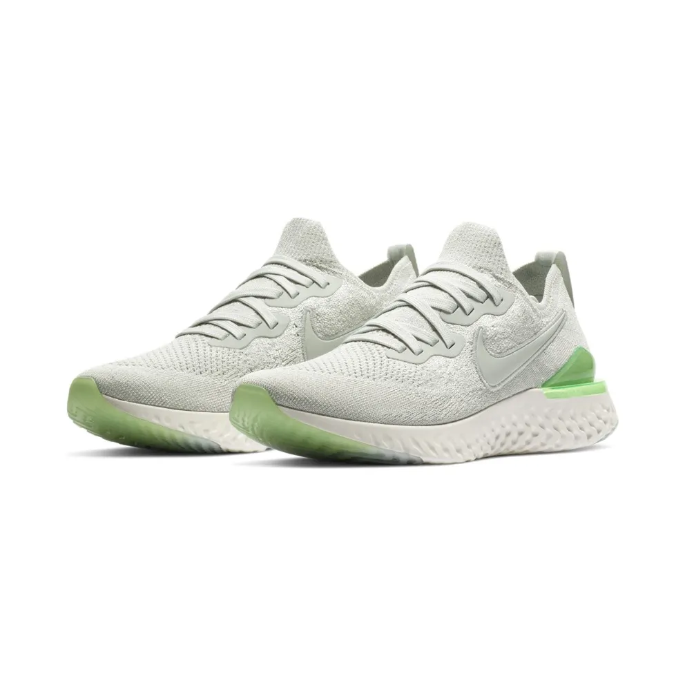 Nike Epic React Flyknit 2 Light Silver Lime Blast (W) Light Silver/Light Silver-Lime Blast (BQ8927-005)