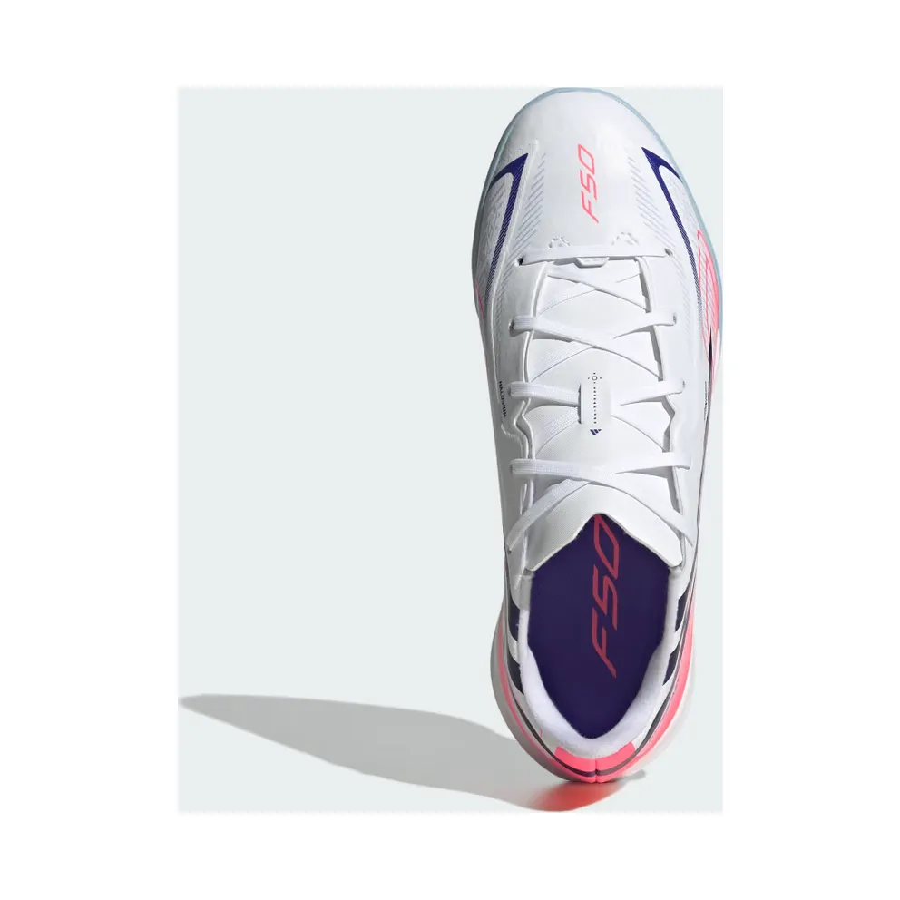 adidas F50 Hyperfast League Indoor Football Shoes Kids “Cloud White / Solar Purple / Solar Turbo” (KK1326)