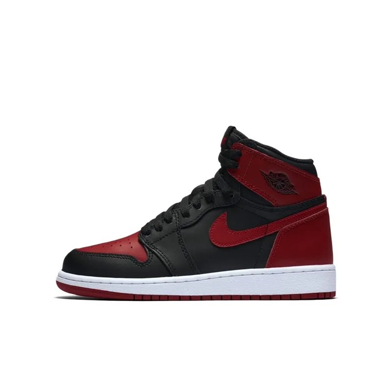 Jordan 1 Retro Bred 2016 “Banned” (GS) Black/Varsity Red-White (575441-001)