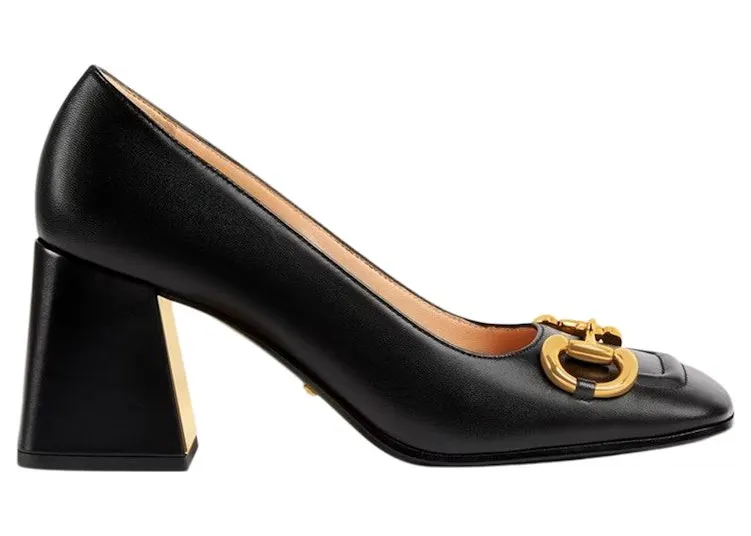 Gucci Horsebit 75mm Pump Black Leather (643886 C9D00 1000)