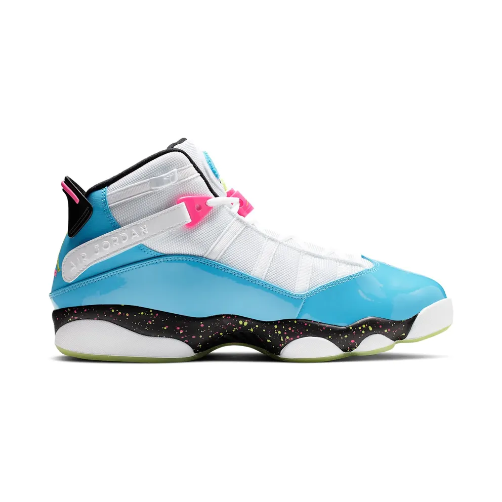 Jordan 6 Rings White Light Blue Fury Cyber White/Light Blue Fury-Cyber-Hyper Pink (CK0018-100)