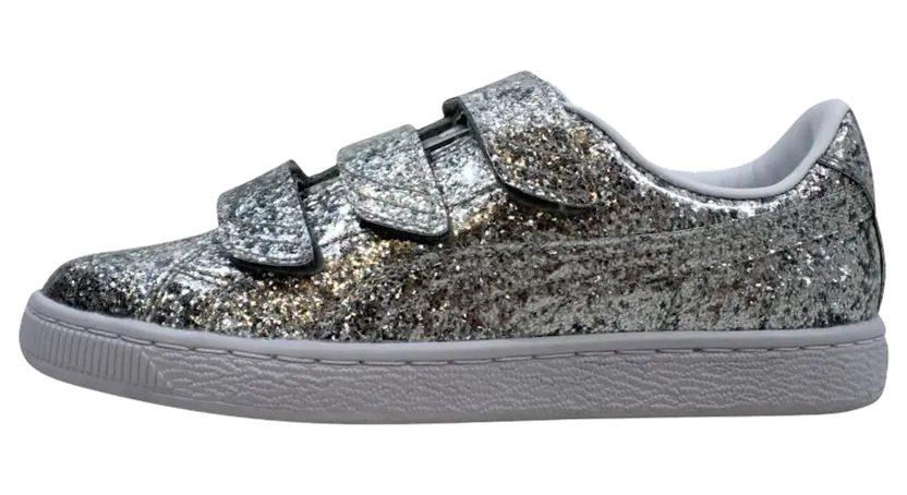 Puma Basket Starp Glitter “Silver” (364070-01)