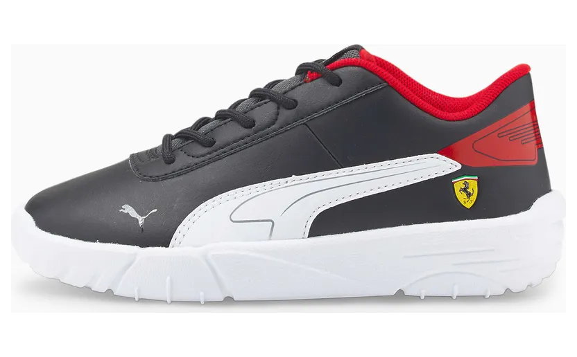 Puma Scuderia Ferrari Drift Cat Delta Kinder Motorsportschuhe Schwarz/Weiß (306897-04)
