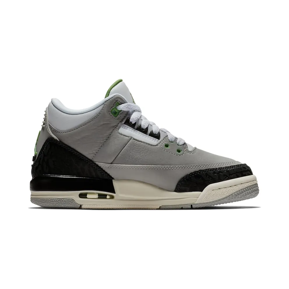 Jordan 3 Retro Chlorophyll (GS) Light Smoke Grey/Chlorophyll-Black-White (398614-006)