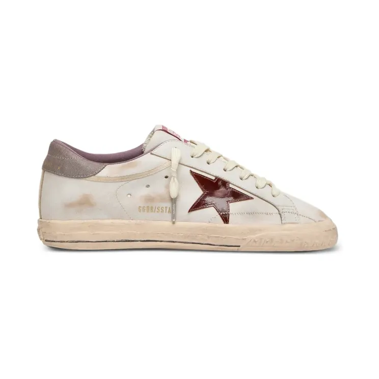Golden Goose Super-Star mit laminiertem Lederstern “White” (GMF01113F008591)